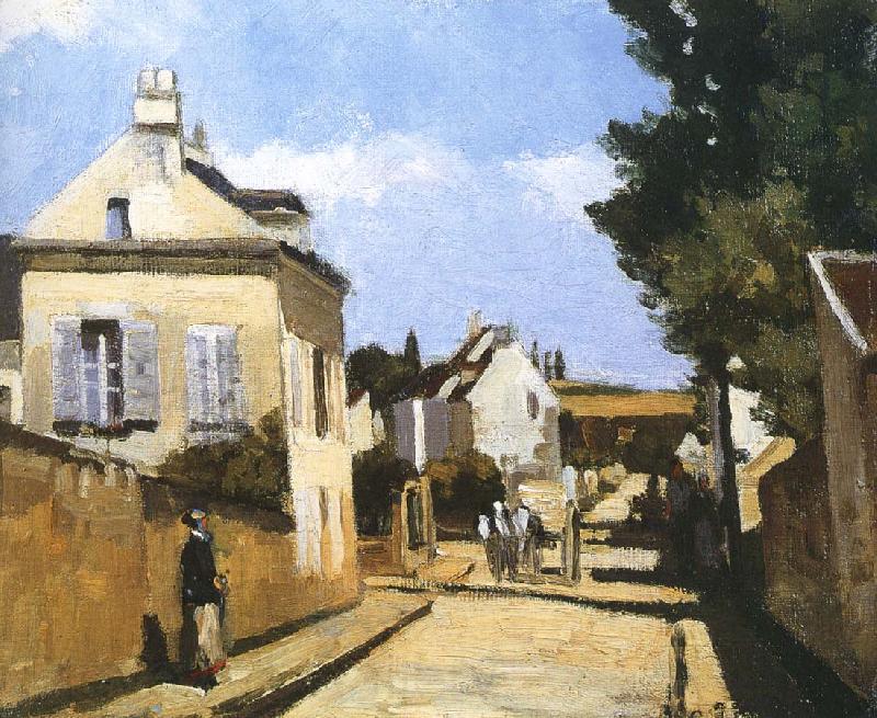 Camille Pissarro Pang Schwarz street map Spain oil painting art